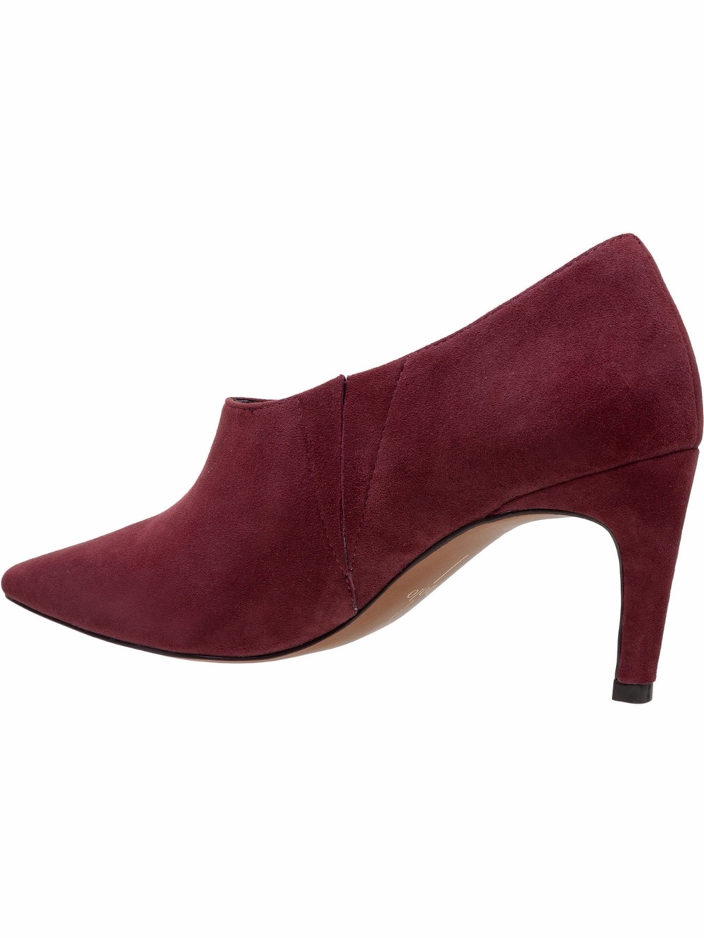 Linea Paolo Women’s Pointed Toe Suede Pumps in Burgundy